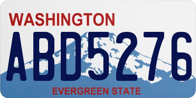 WA license plate ABD5276