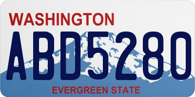 WA license plate ABD5280