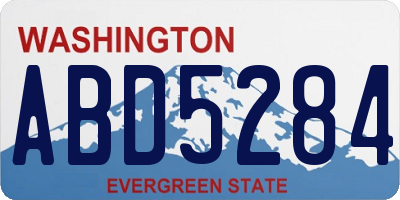 WA license plate ABD5284