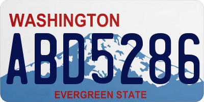 WA license plate ABD5286