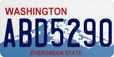 WA license plate ABD5290