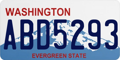 WA license plate ABD5293