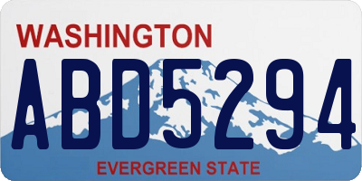 WA license plate ABD5294