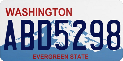 WA license plate ABD5298
