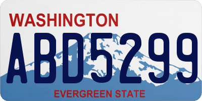 WA license plate ABD5299