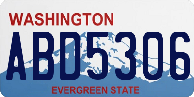 WA license plate ABD5306
