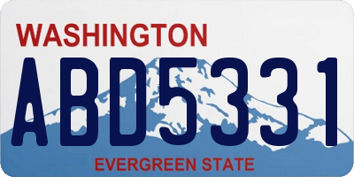 WA license plate ABD5331
