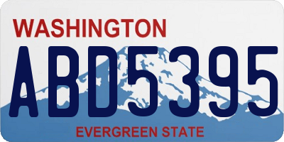 WA license plate ABD5395