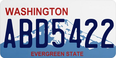 WA license plate ABD5422