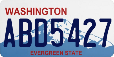 WA license plate ABD5427