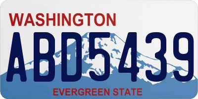 WA license plate ABD5439