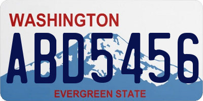 WA license plate ABD5456