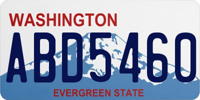 WA license plate ABD5460