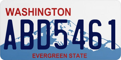 WA license plate ABD5461