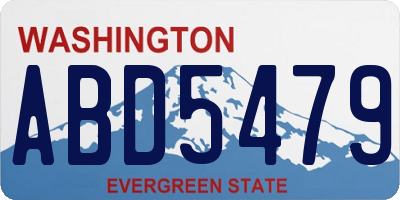 WA license plate ABD5479