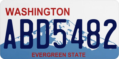 WA license plate ABD5482