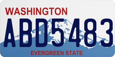 WA license plate ABD5483