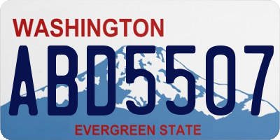 WA license plate ABD5507