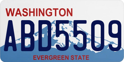 WA license plate ABD5509