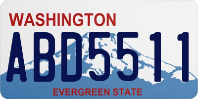 WA license plate ABD5511