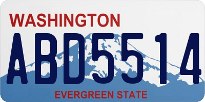 WA license plate ABD5514