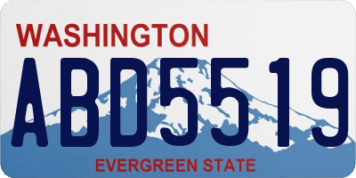 WA license plate ABD5519