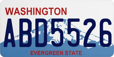 WA license plate ABD5526