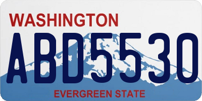 WA license plate ABD5530