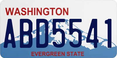 WA license plate ABD5541