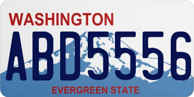 WA license plate ABD5556