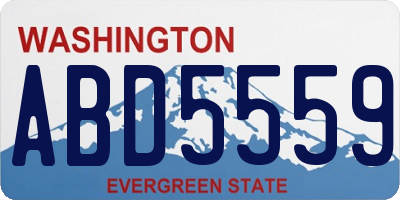 WA license plate ABD5559
