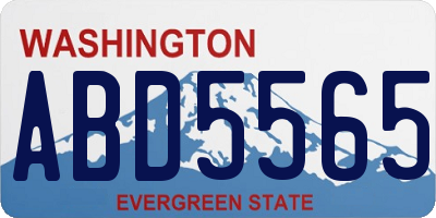 WA license plate ABD5565