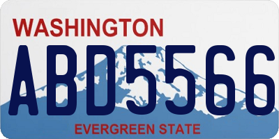 WA license plate ABD5566