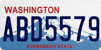 WA license plate ABD5579