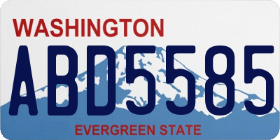 WA license plate ABD5585