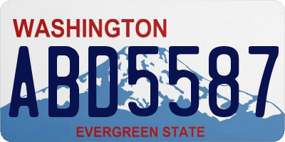 WA license plate ABD5587
