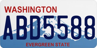 WA license plate ABD5588