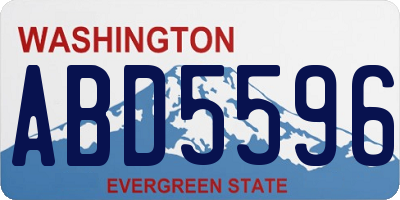 WA license plate ABD5596