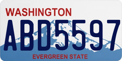WA license plate ABD5597