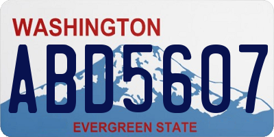 WA license plate ABD5607