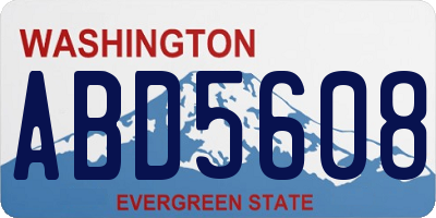 WA license plate ABD5608