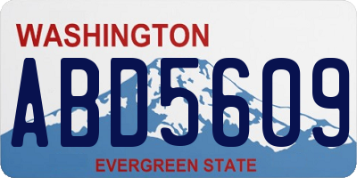 WA license plate ABD5609