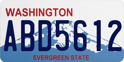 WA license plate ABD5612