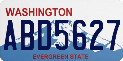 WA license plate ABD5627