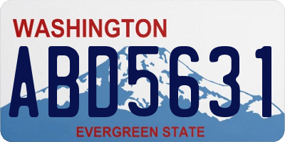 WA license plate ABD5631