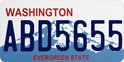 WA license plate ABD5655