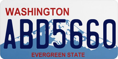 WA license plate ABD5660
