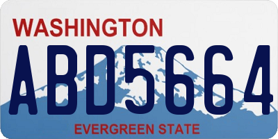 WA license plate ABD5664