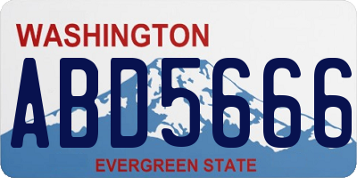 WA license plate ABD5666