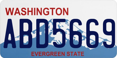 WA license plate ABD5669